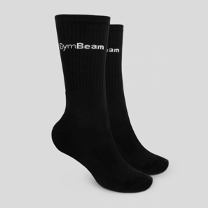 GymBeam Ponožky 3/4 Socks 3Pack Black  L/XL