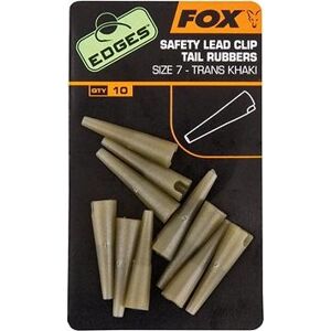 FOX Edges Lead Clip Tail Rubbers Veľkosť 7 Trans Khaki 10 ks