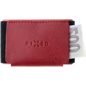 FIXED Tiny Wallet z pravej hovädzej kože červená
