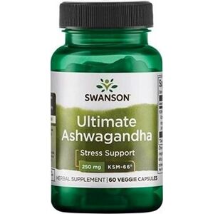 Swanson Ashwagandha Ultimate KSM-66, 250 mg, 60 rastlinných kapsúl