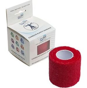 Kine-MAX Cohesive Elastic Bandage 5 cm × 4,5 m, červené