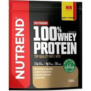 Nutrend 100% Whey Protein 1000 g, banán + jahoda
