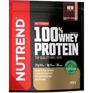 Nutrend 100% Whey Protein 1000 g, čokoláda + lieskový orech