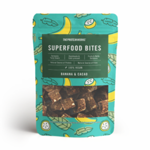 The Protein Works Superfood Bites 9 x 140 g banánové kakao